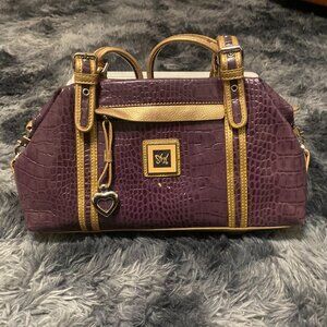 Purple And Gold Handbag 2 PC set |  GUC